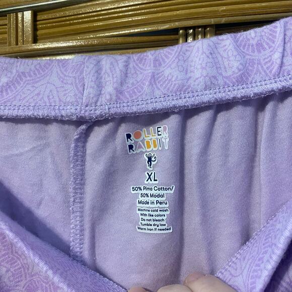 Roller Rabbit Lavender jemina nessa Pajama Set XL Pima Cotton Modal Soft Sleep - Picture 4 of 9